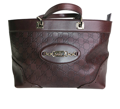Guccissima Punch Tote, &pound;495, Handbags, Brown, Leather, Front view